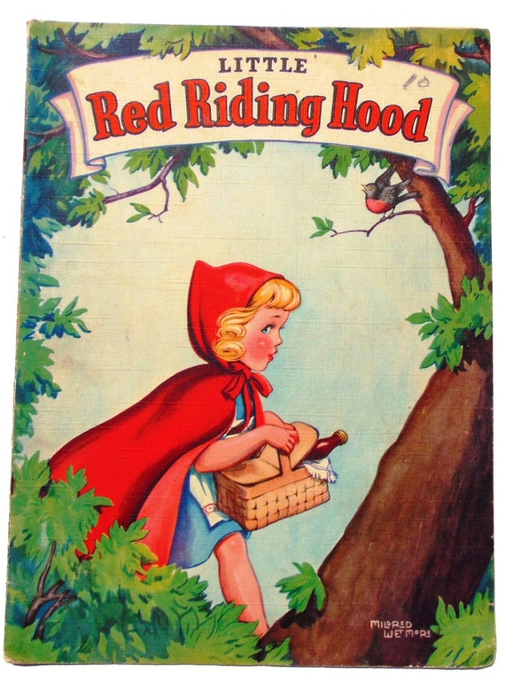 Little Red Riding Hood 1942 Large Vintage Book