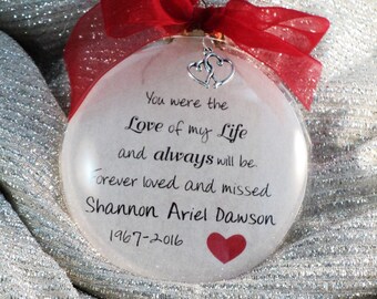 In Memory Memorial Guardian Angel Ornament Feather from an
