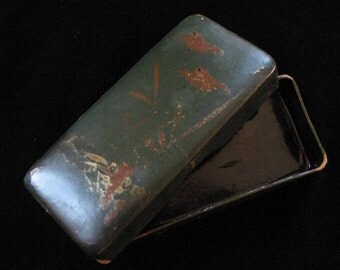 Antique Leather Box, Oriental Design
