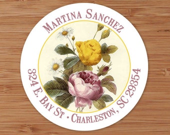 Watercolor Flowers - Custom Address Labels or Stickers