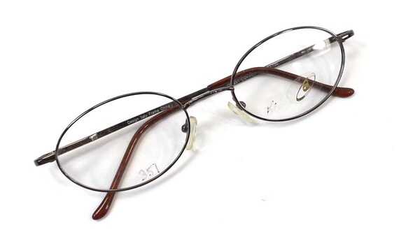 Vintage 90s Deadstock Eyeglasses Oval Frame Eye Glasses Copper 