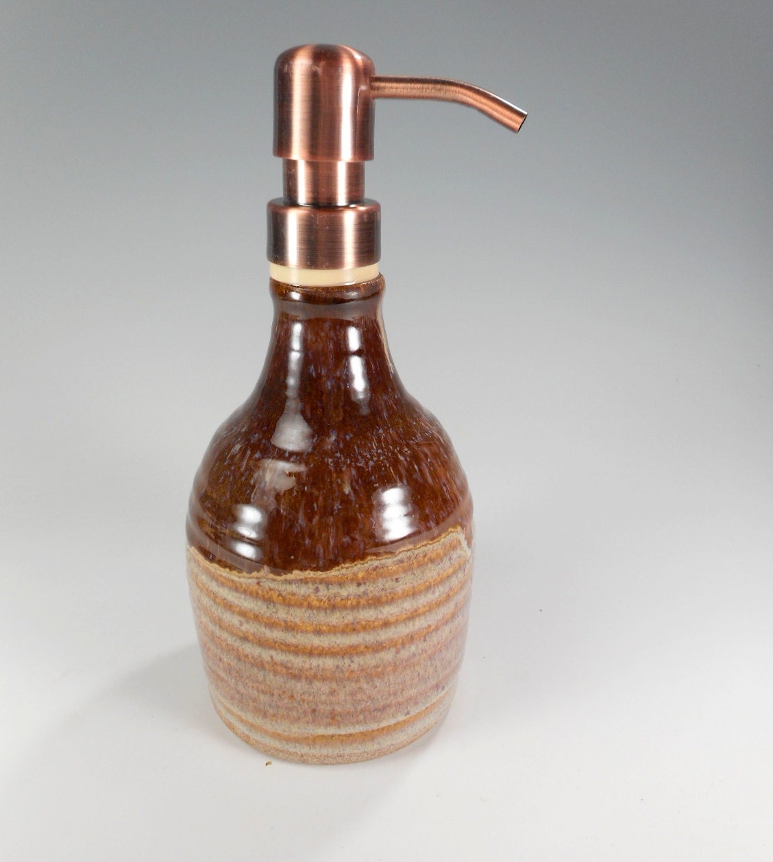 Pottery soap dispenser pump ceramic lotion pump stoneware