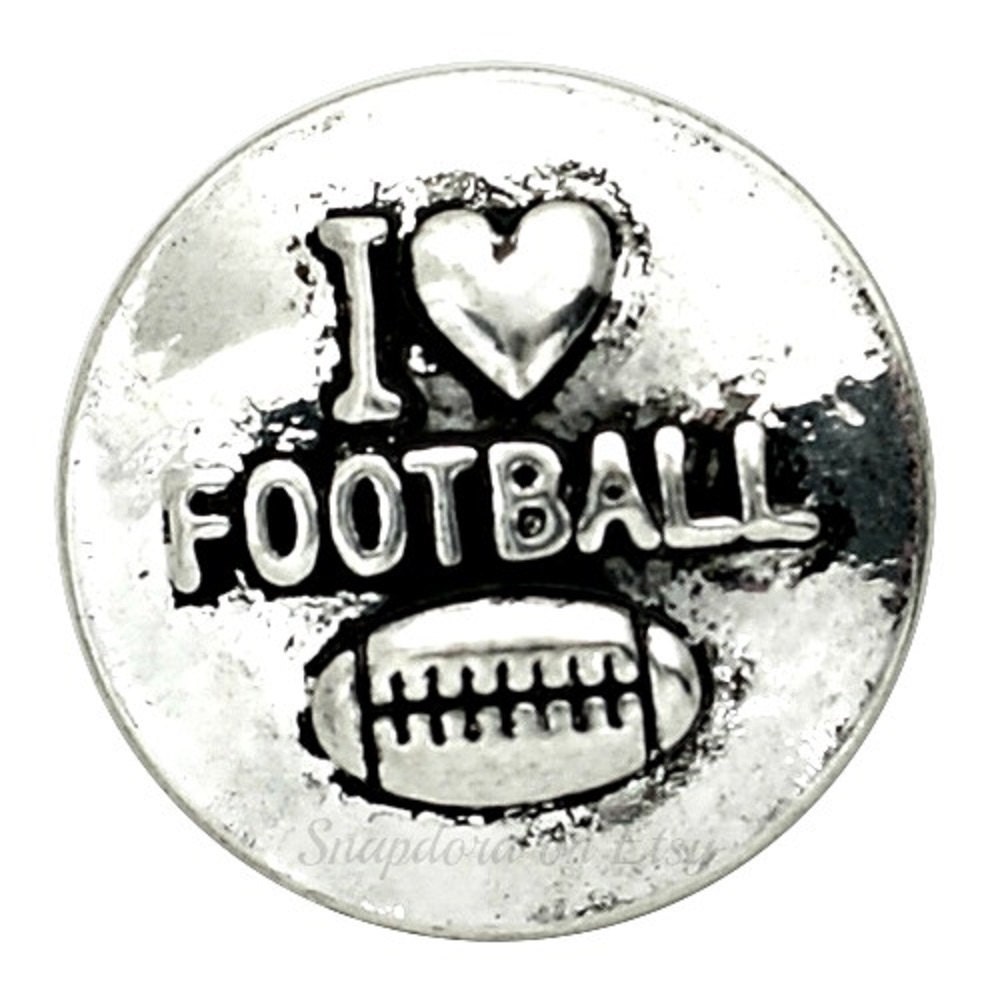 Snaps for Ginger Snaps Jewelry. Football Snap charm will fit