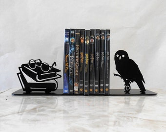 Metal Art Bookends, Movies, Books, Owl, Organizer