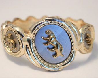 Vintage panther bangle. Wild cat bangle