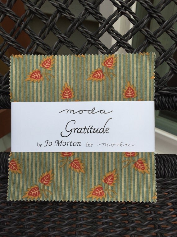 SALE "GRATITUDE" 5 inch Fabric Charm Squares By Jo Morton for