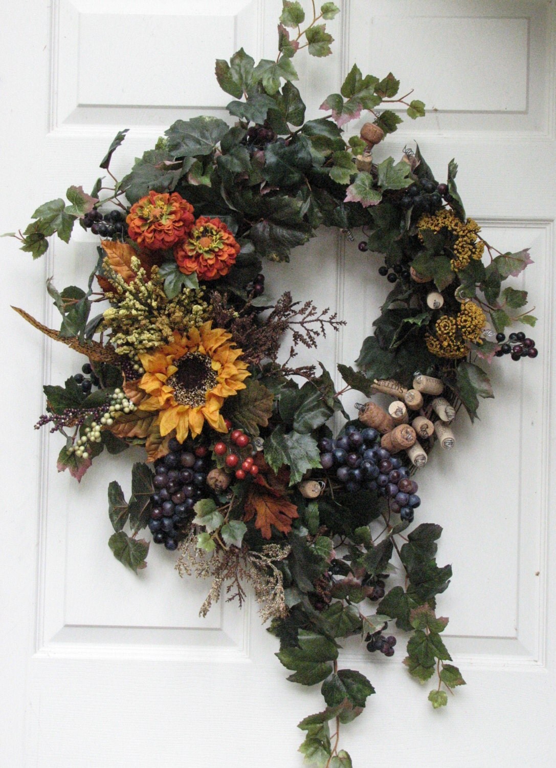 Wine Wreath Wine Country Front Door Wreath Cork Wreath