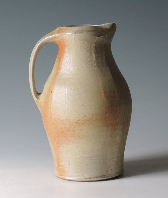 Handmade Pottery Water Jug. Pottery Pitcher.