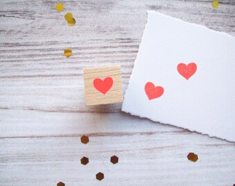 Mini Heart Stamp Tiny Rubber Stamp