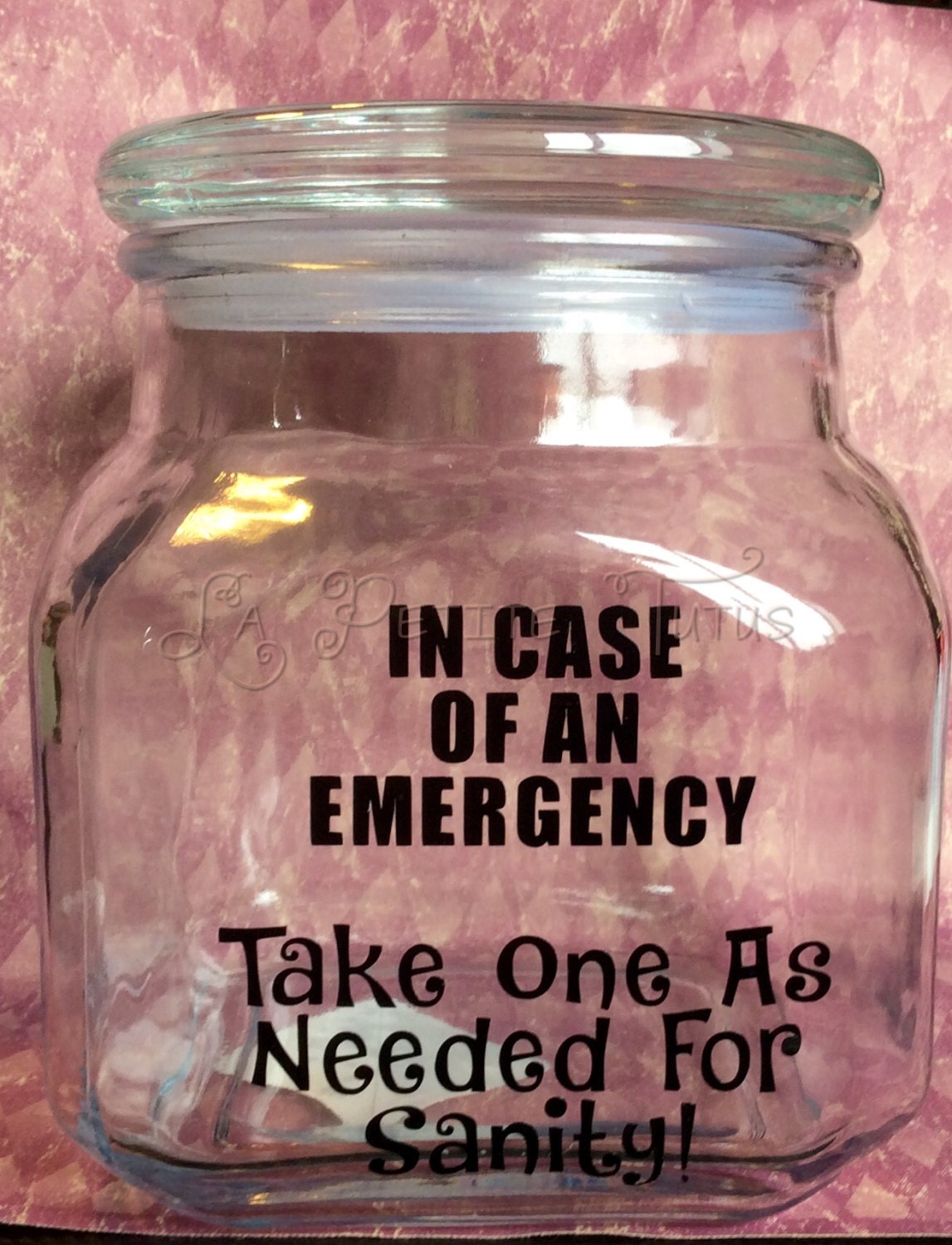 Custom candy jar emergency jar funny jar candy container