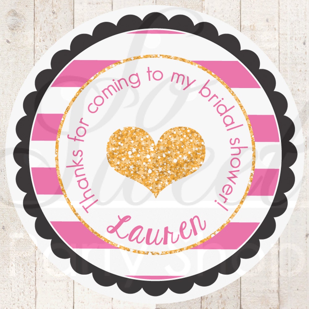 Bridal Shower Favor Sticker Labels Bachelorette Party Thank