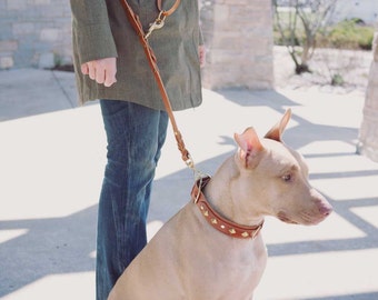 Hands Free Leash, multi function leather leash, European Leash, Leather Dog Leash Multi Training Leather Leash Jogging Leash Running Leash