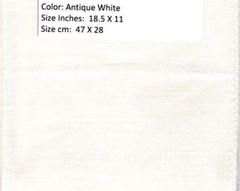 GT 97 - Zweigart Belfast Linen, 32 Count, Antique White, 18.5 X 11 Inches , 47 X 28 cm, Cut Fabric Collection