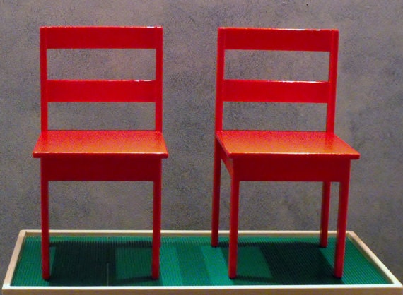 lego wood table and chairs