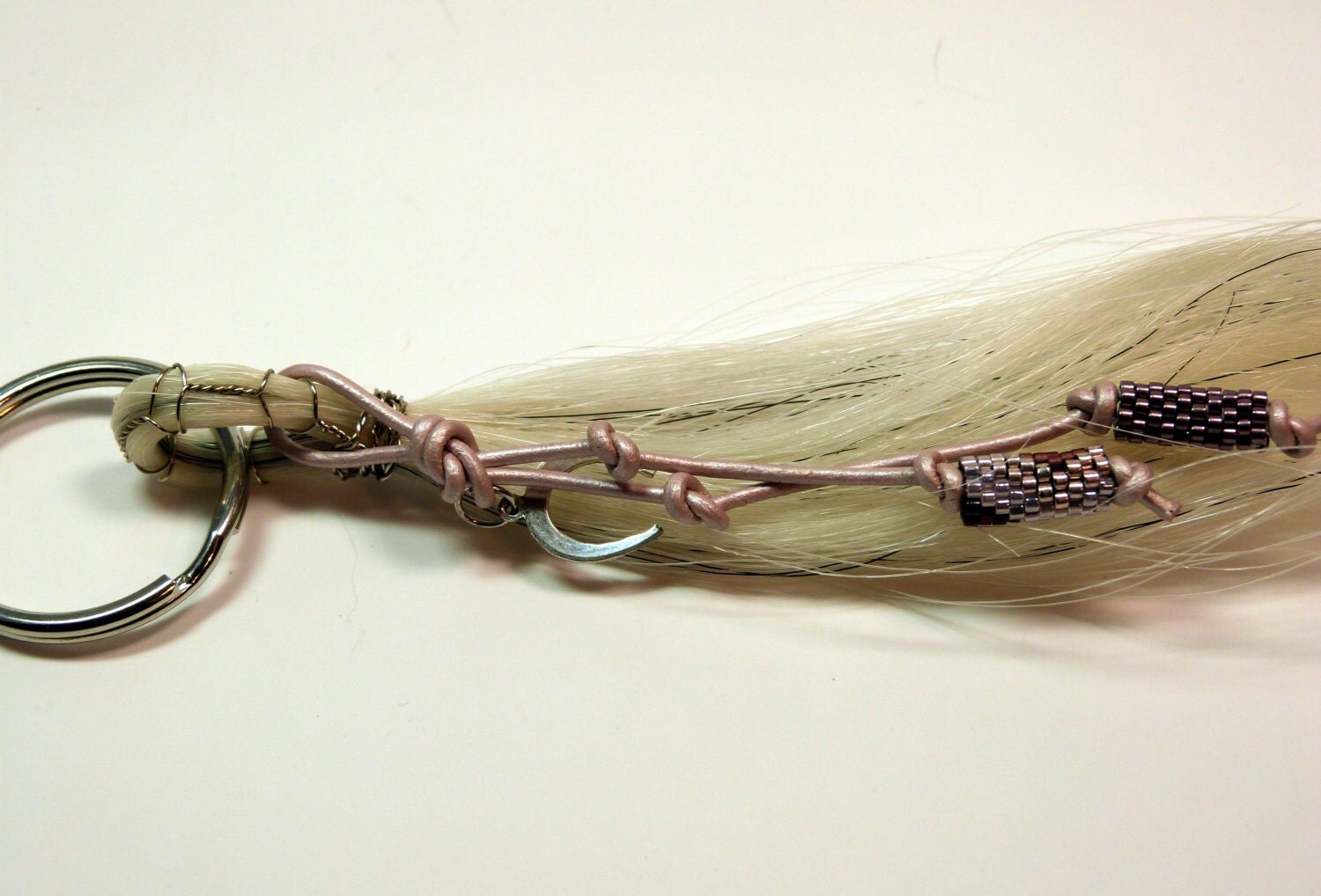 Horse Hair Key ring by BeadsnSteeds on Etsy