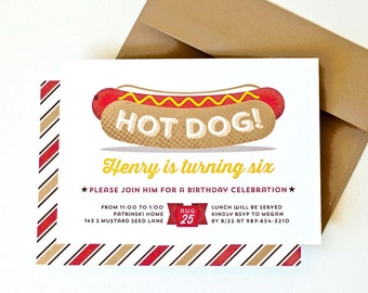 Hot Dog Birthday Invitations 10