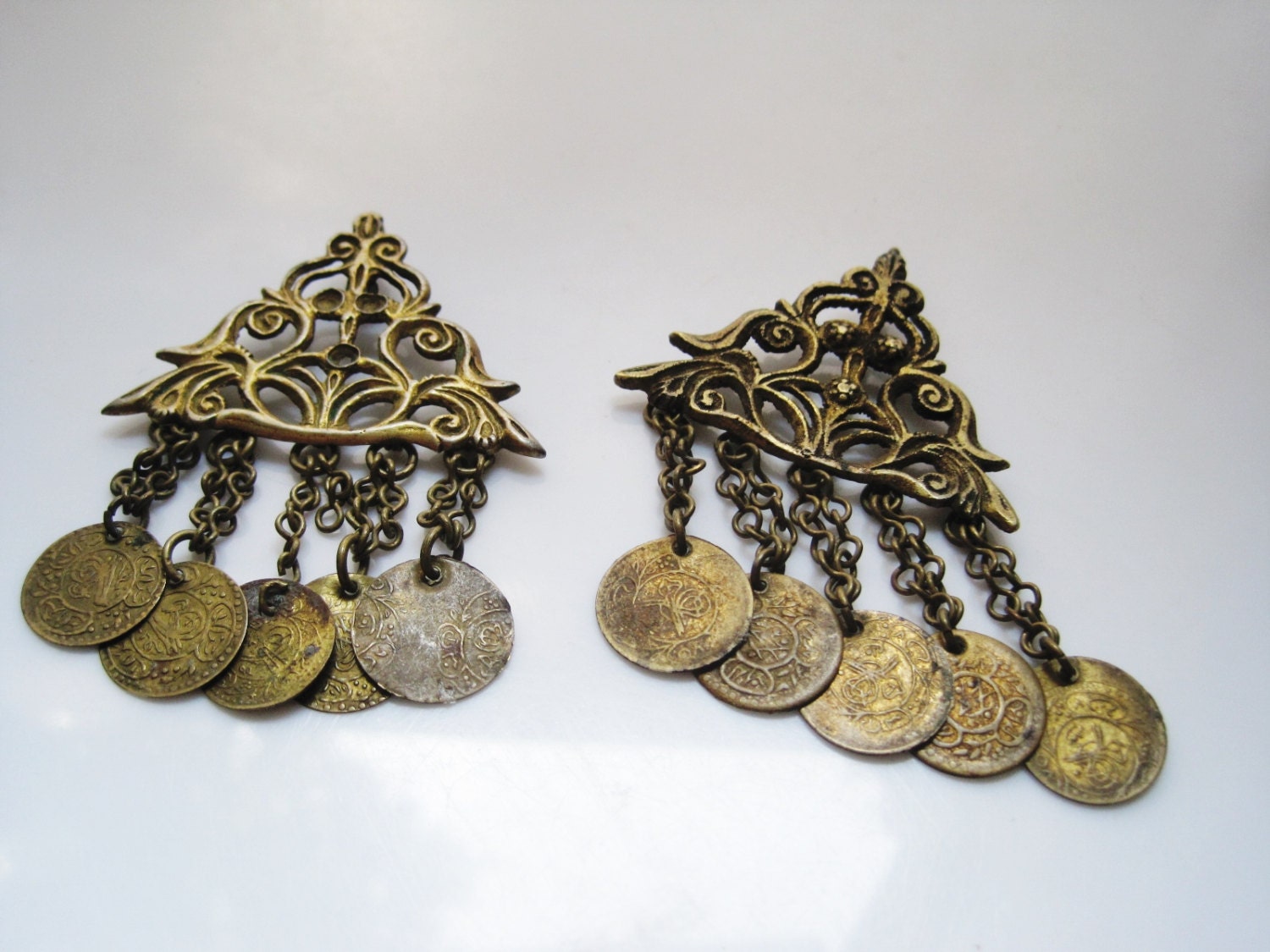 Matching Pair of Ottoman Temporals Antique Turkish Jewelry