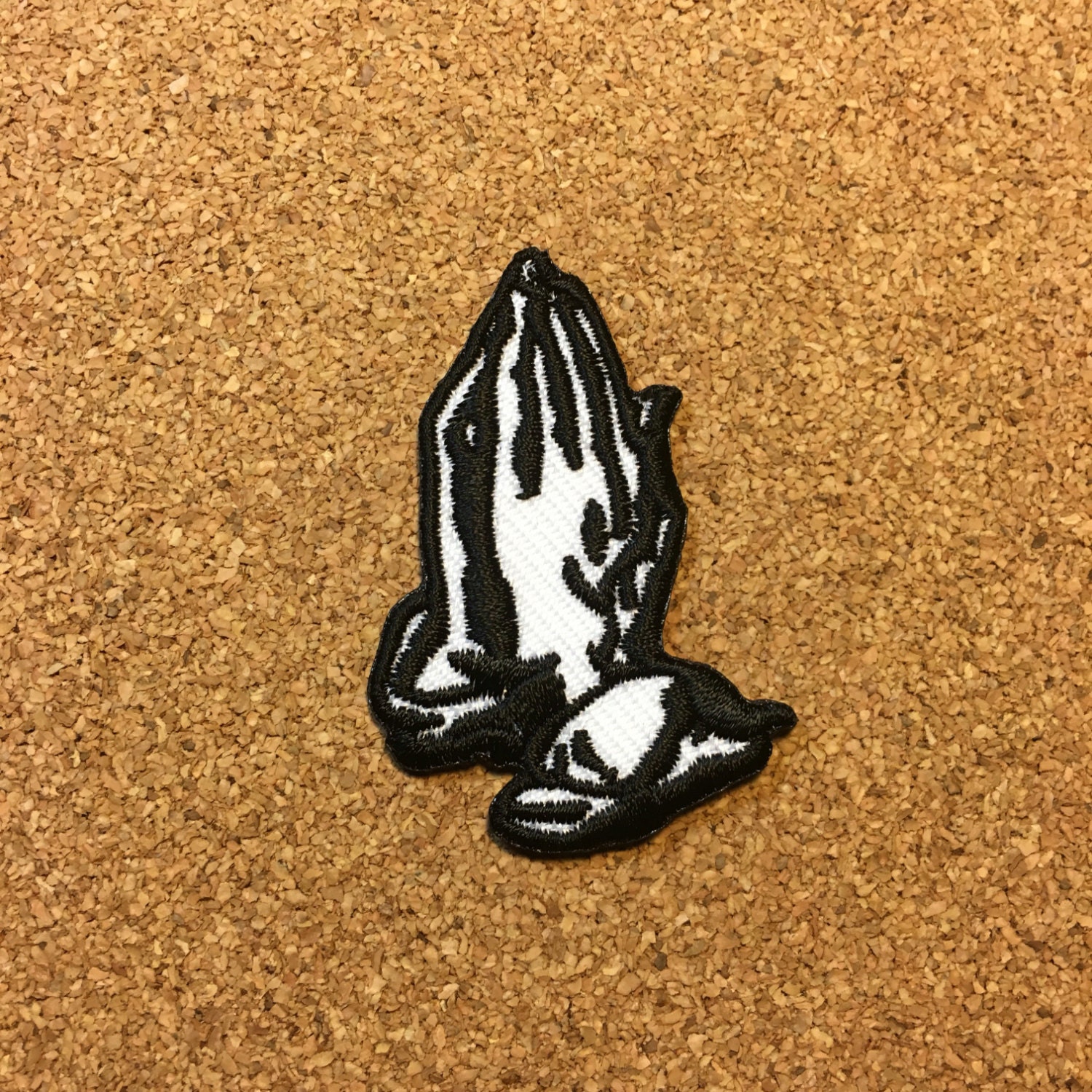 Praying Hands Embroidered 2 inch patch