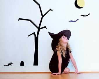 halloween tree wall decal halloween bats mouse halloween decor halloween decoration - Black Halloween Tree halloween tree wall decal halloween bats mouse halloween decor halloween decoration - Black Halloween Tree