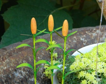 Fall Miniatures Miniature Corn Stalks Autumn Fairy garden Accessories Craft Supplies ONE Corn Stalk