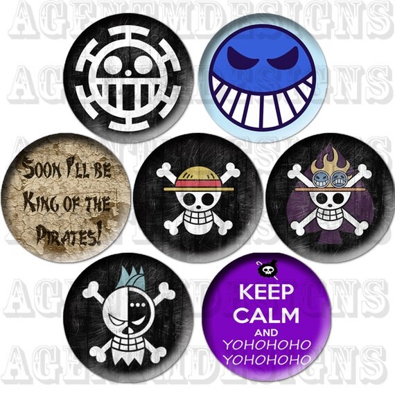 One Piece pirate flag symbols and quotes from the by AgentMDesigns