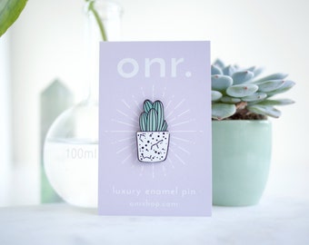 Cactus Enamel Pin // succulent pin - enamel pin - lapel pin - flair - enamel jewellery - pin badge