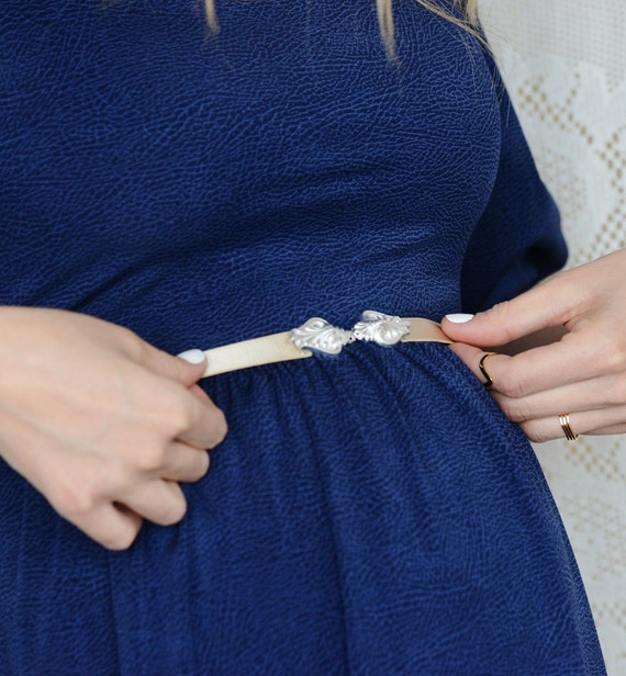 Maternity Belt Stretchy Belt Silver belt Mom to be