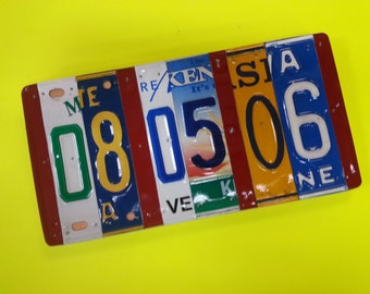 Pick the states license plate sign, 10 year anniversary gift, traditional 10 year anniversary