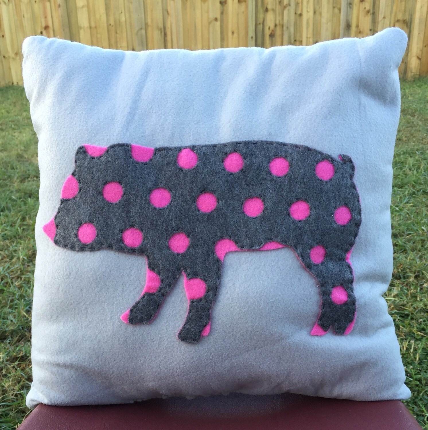 Pig Pillow Felt Pig Pillow by StitchedJoyfully on Etsy