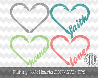 Fishing hook heart | Etsy