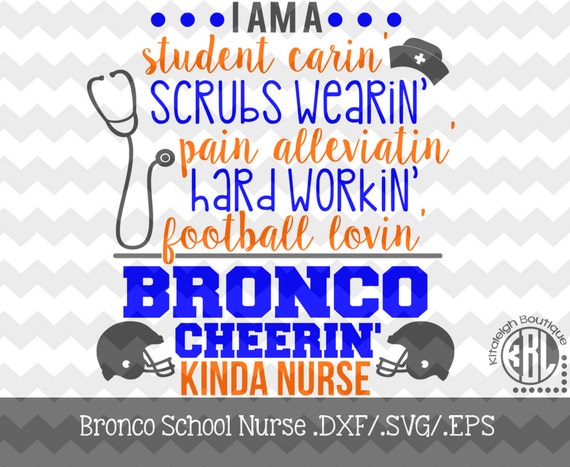 Download Items similar to Bronco School Nurse INSTANT DOWNLOAD in .dxf/.svg/.eps for use with programs ...