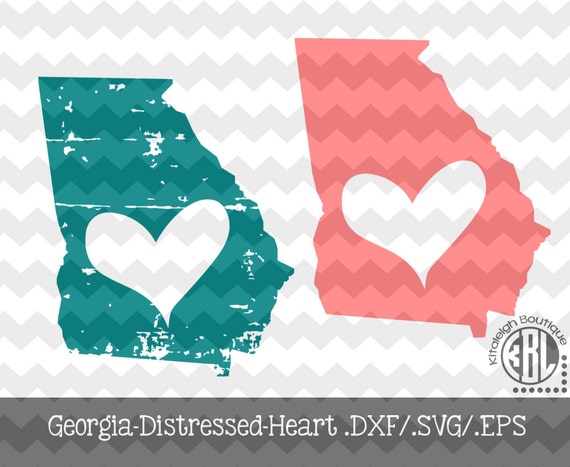 Download Items similar to Georgia-Heart-Distressed design INSTANT ...