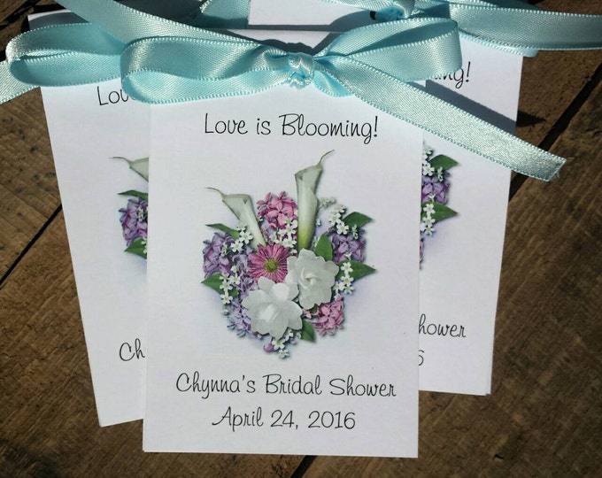 Calla Lily Roses Design Bouquet Seed Packets for Bridal Shower Wedding Calla Lilly Lillies Flower Seeds Party Favors SALE