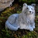 concrete sheltie dog statue