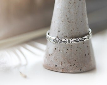 Forget me not || Floral . Sterling Silver floral Ring