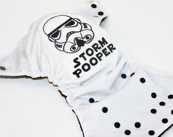 Storm Pooper One Size Pocket Cloth Diaper, Reusable Cloth Diaper, One Size Cloth Nappy, One Size Pocket Cloth Diaper, Cloth Diaper Cover