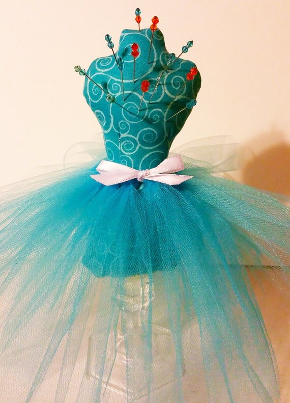 Premium Dress Form Pin Cushion Blue by SewTobie on Etsy