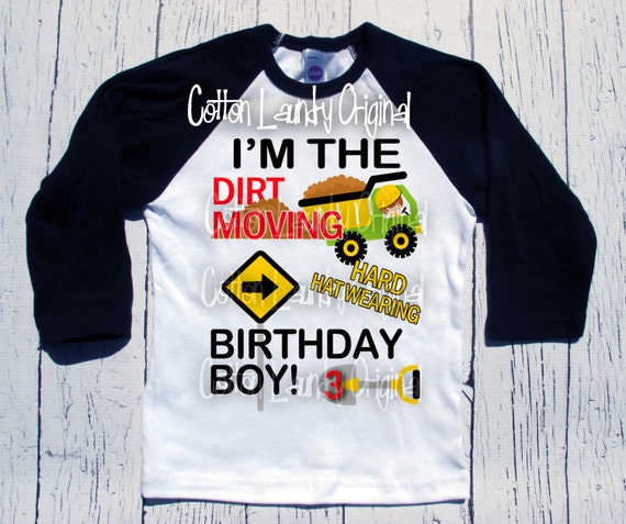 construction birthday party shirt