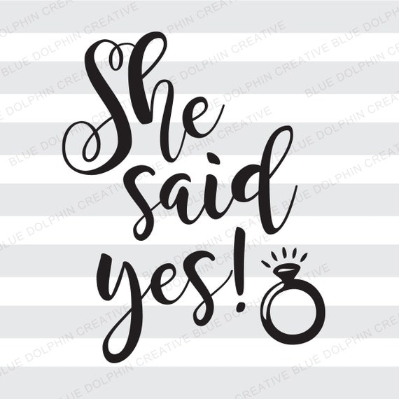 She said yes clip art