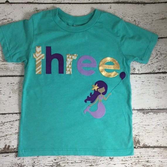 Mermaid Birthday Shirt, mermaid party, organic tee, girls birthday ...