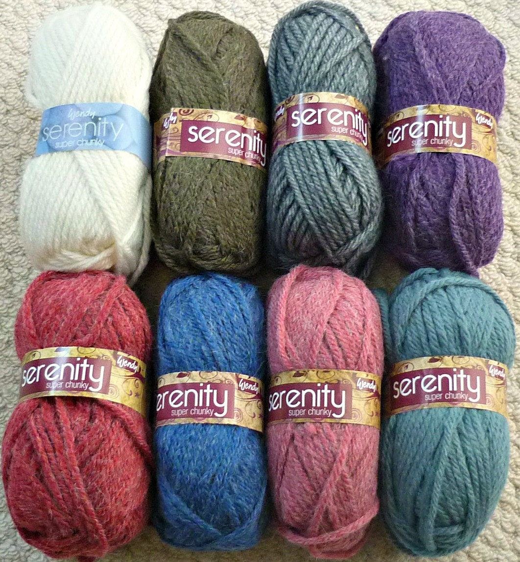 Super Chunky Knitting Wool/Yarn Wendy Serenity Yarn Super