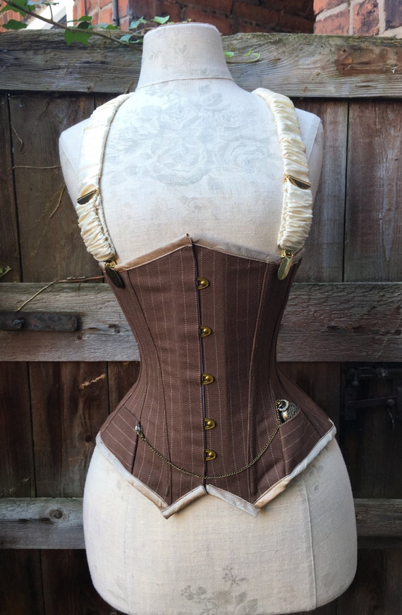 Waistcoat style underbust corset 20" by wytephantom steampunk buy now online
