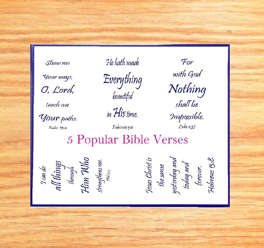 DESTASH FABRIC Panel Bible Verse Word Art 8x10 by AWordFitlySpoken