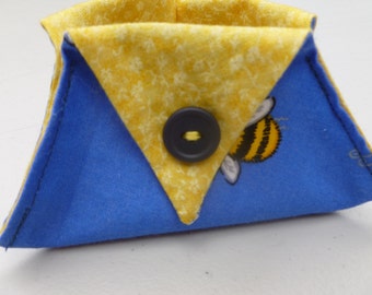 Blue thread catcher with bees