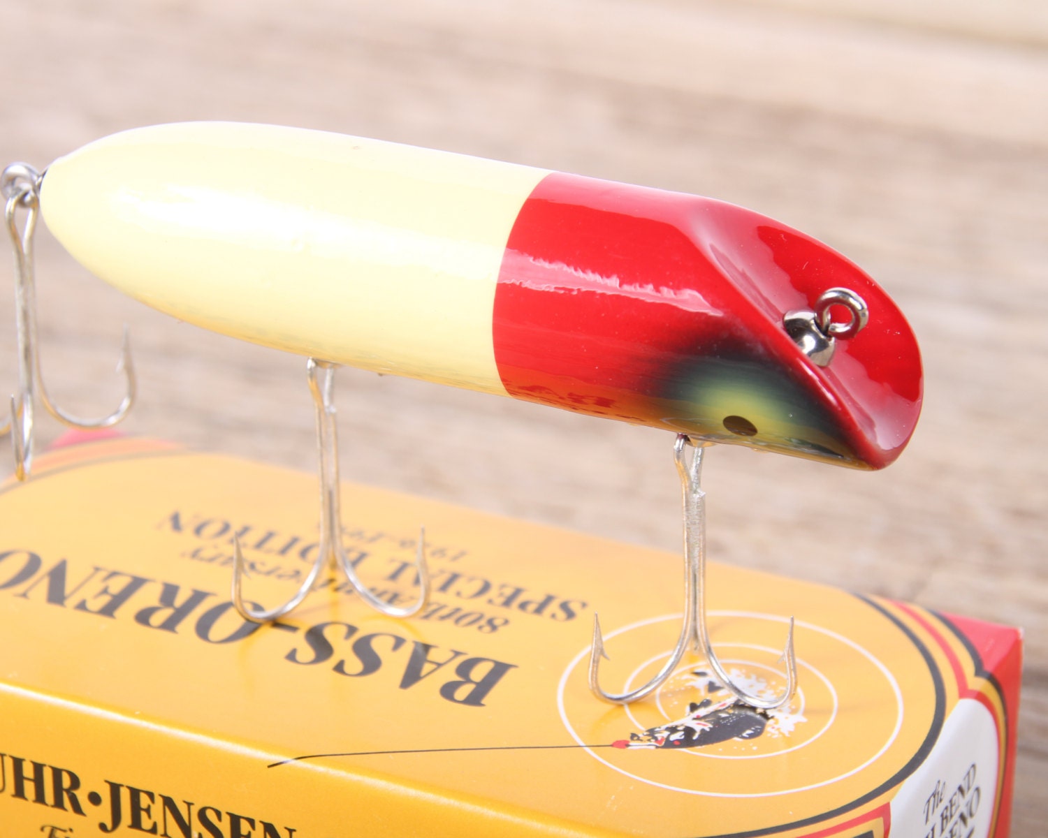 Luhr Jensen Wooden Fishing Lure / 1990's BassOreno Special Edition Collectors Lure / South Bend
