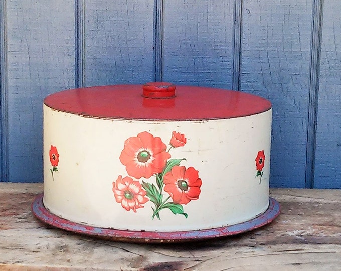 Vintage Cake Carrier - Decoware Cake Carrier - Vintage Cake Pan