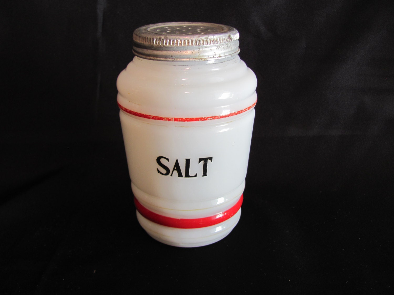 Hocking Salt Shaker from 1930's / Milk Glass Salt Shaker