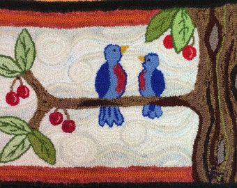 Cherry Conversation Rug Hooking Pattern