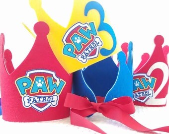Paw Patrol Birthday Crown - Paw Patrol Party Hat - Paw Patrol Party Decorations - Kids Paw Patrol Birthday