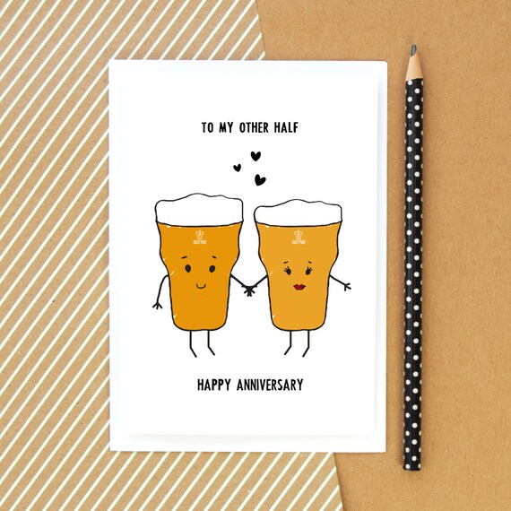 Anniversary Card For Him Beer Card Funny Card Beer Card